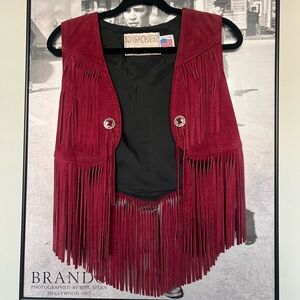 SOLD DO NOT PURCHASE Vintage Western Suede Fringe Vest, Rancher by Schott, S/M 8